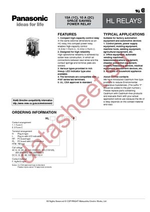 HL1-H-DC24V datasheet  